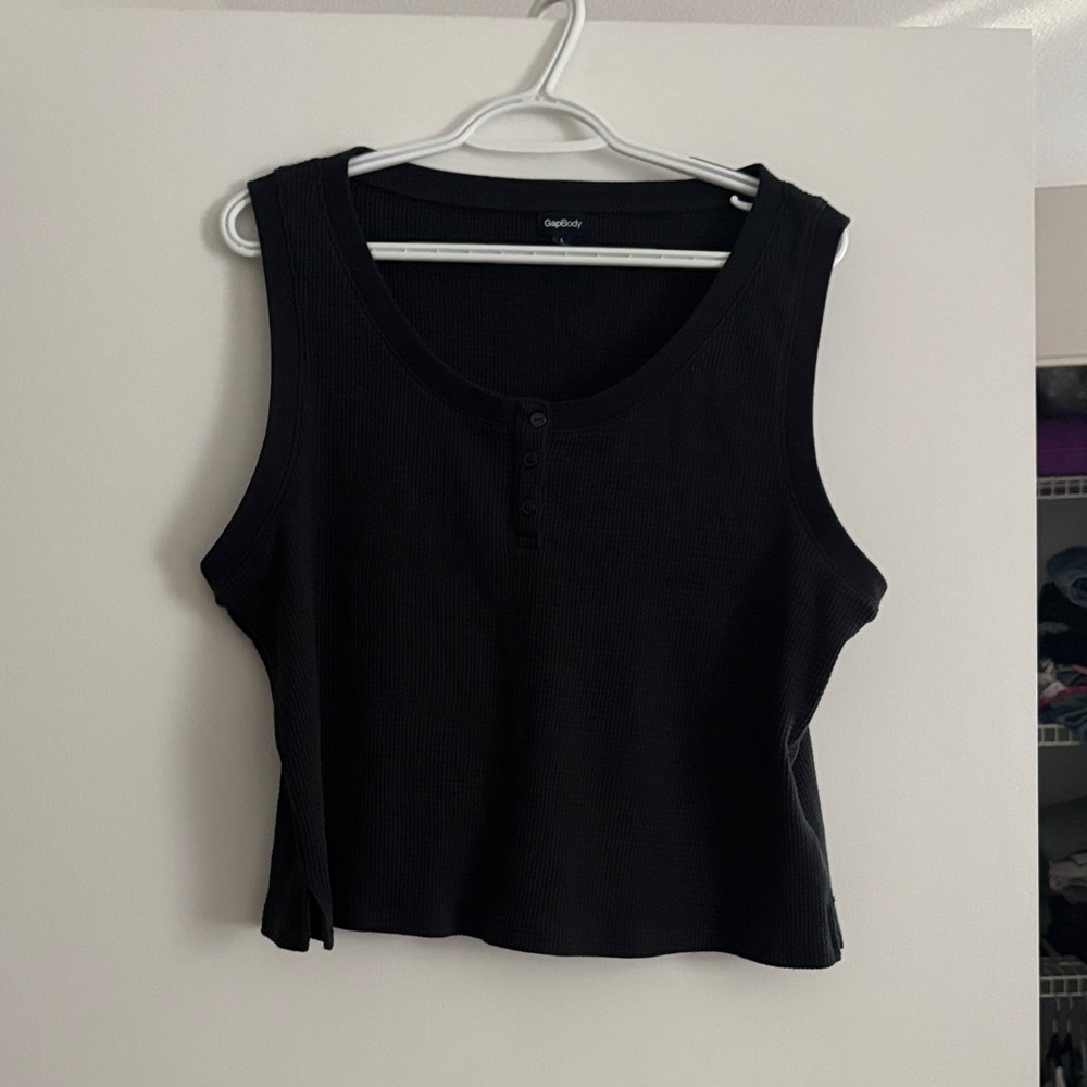 GAP Black Ribbed Tank Top